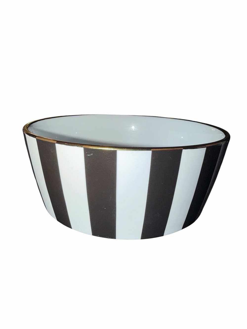 Disney White Ceramic Dog Bowl with Black Mickey Head and Gold Rim - Picture 4 of 6